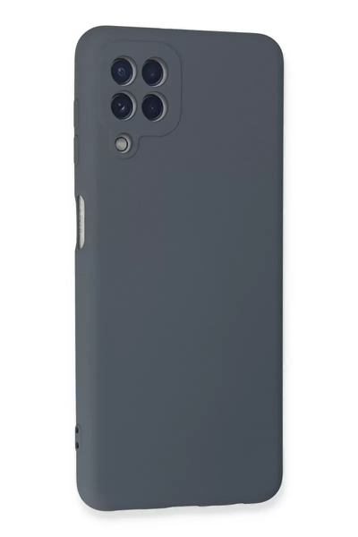 Samsung Galaxy A22 Kılıf Nano içi Kadife Silikon - Gri