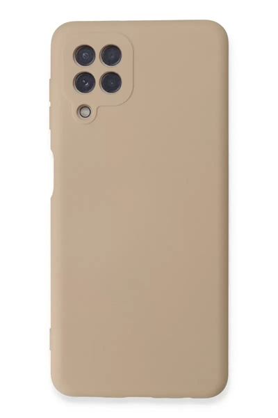 Samsung Galaxy A22 Kılıf Nano içi Kadife Silikon - Pudra