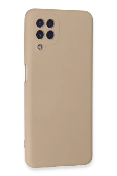 Samsung Galaxy A22 Kılıf Nano içi Kadife Silikon - Pudra