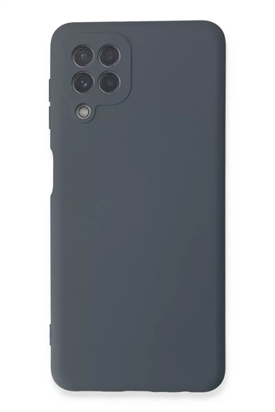 Samsung Galaxy A22 Kılıf Nano içi Kadife Silikon - Gri