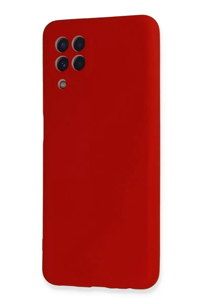 Samsung Galaxy A22 Kılıf Nano içi Kadife Silikon - Kırmızı