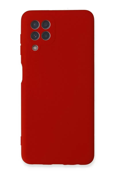 Samsung Galaxy A22 Kılıf Nano içi Kadife Silikon - Kırmızı