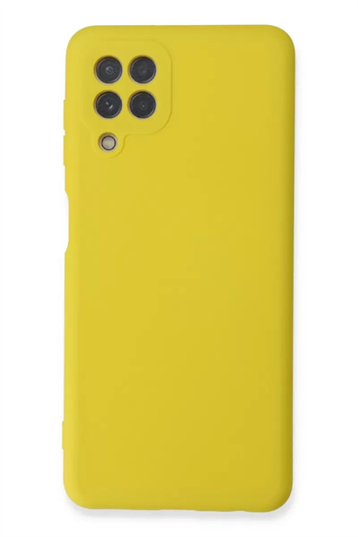 Samsung Galaxy A22 Kılıf Nano içi Kadife Silikon - Sarı