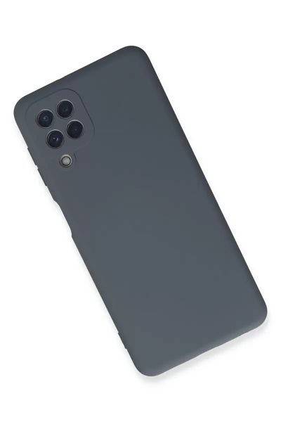 Samsung Galaxy A22 Kılıf Nano içi Kadife Silikon - Gri