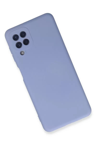 Samsung Galaxy A22 Kılıf Nano içi Kadife Silikon - Lila