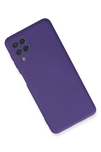 Samsung Galaxy A22 Kılıf Nano içi Kadife Silikon - Mor