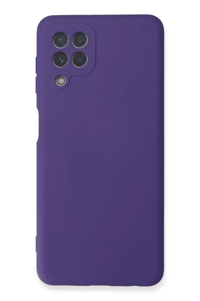 Samsung Galaxy A22 Kılıf Nano içi Kadife Silikon - Mor