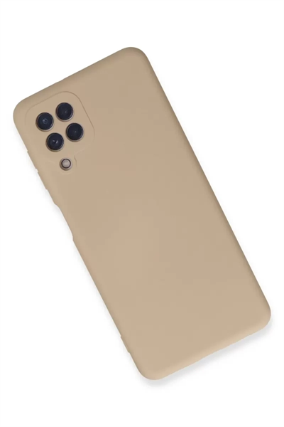 Samsung Galaxy A22 Kılıf Nano içi Kadife Silikon - Pudra