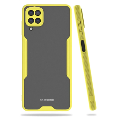 Samsung Galaxy A22 Kılıf Platin Silikon - Sarı