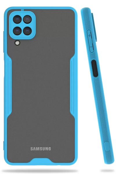 Samsung Galaxy A22 Kılıf Platin Silikon - Mavi