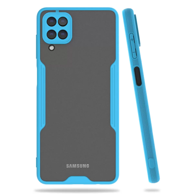 Samsung Galaxy A22 Kılıf Platin Silikon - Mavi