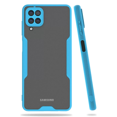 Samsung Galaxy A22 Kılıf Platin Silikon - Mavi