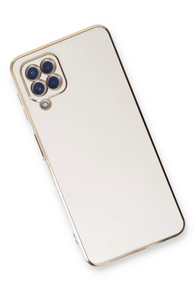 Samsung Galaxy A22 Kılıf Volet Silikon - Beyaz