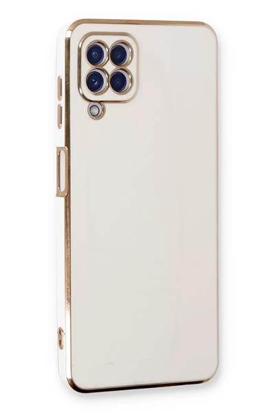 Samsung Galaxy A22 Kılıf Volet Silikon - Beyaz
