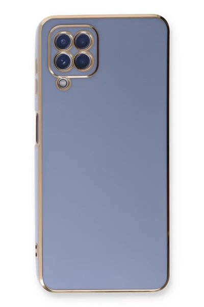 Samsung Galaxy A22 Kılıf Volet Silikon - Mavi
