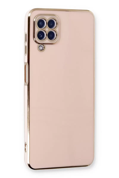 Samsung Galaxy A22 Kılıf Volet Silikon - Pembe