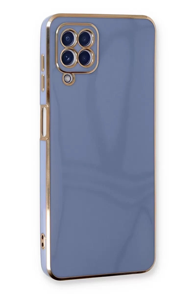 Samsung Galaxy A22 Kılıf Volet Silikon - Mavi