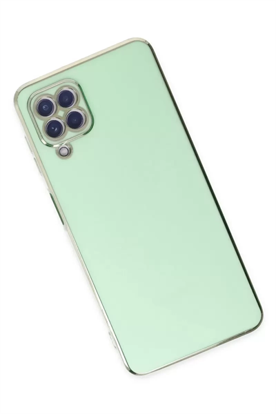 Samsung Galaxy A22 Kılıf Volet Silikon - Açık Yeşil