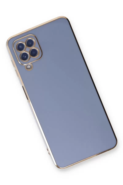 Samsung Galaxy A22 Kılıf Volet Silikon - Mavi