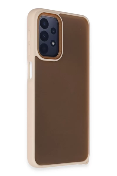 Samsung Galaxy A23 4G Kılıf Elegant Kapak - Pudra
