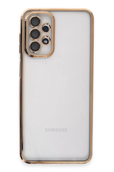 Samsung Galaxy A23 4G Kılıf Lensli Silikon - Gold