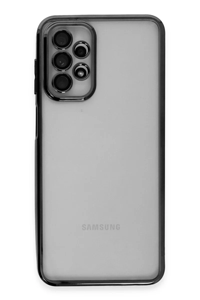 Samsung Galaxy A23 4G Kılıf Lensli Silikon - Siyah