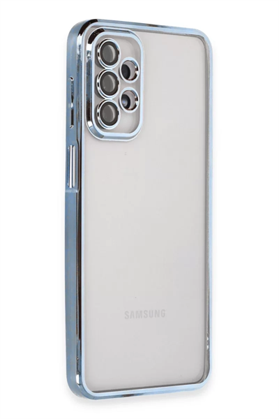 Samsung Galaxy A23 4G Kılıf Lensli Silikon - Açık Mavi