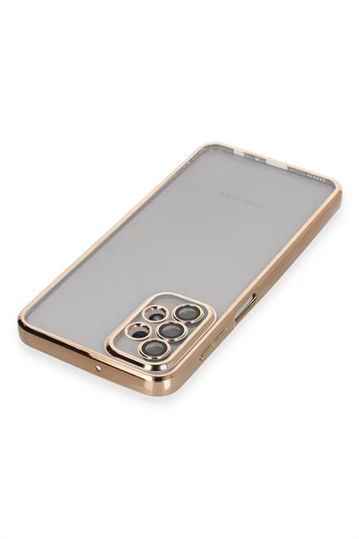 Samsung Galaxy A23 4G Kılıf Lensli Silikon - Gold
