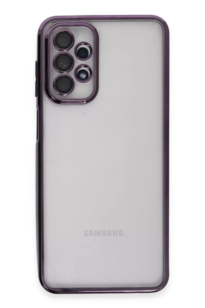Samsung Galaxy A23 4G Kılıf Lensli Silikon - Mor