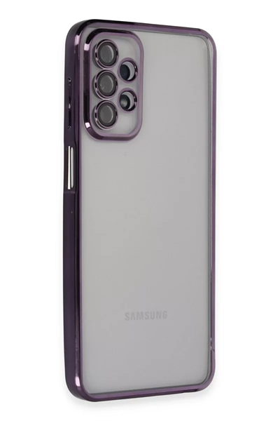 Samsung Galaxy A23 4G Kılıf Lensli Silikon - Mor