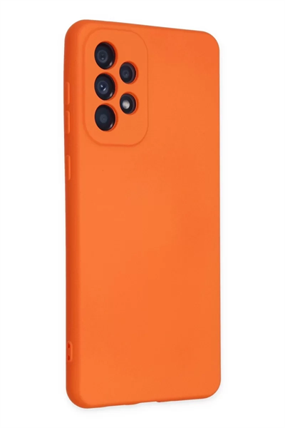 Samsung Galaxy A23 4G Kılıf Nano içi Kadife Silikon - Turuncu