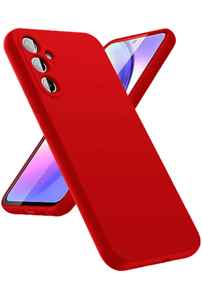 Samsung Galaxy A24 4G Kılıf First Silikon - Kırmızı