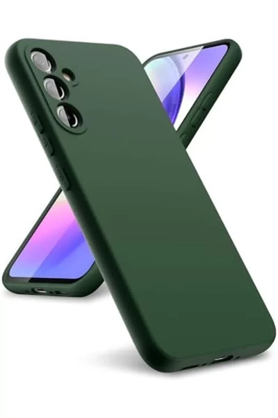 Samsung Galaxy A24 4G Kılıf First Silikon - Koyu Yeşil