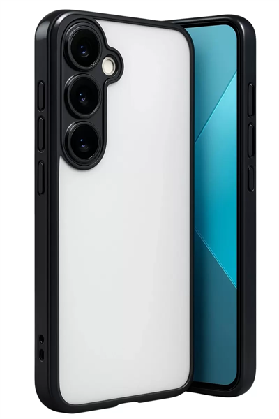 Samsung Galaxy A24 4G Prime Kılıf Lensli Silikon - Siyah