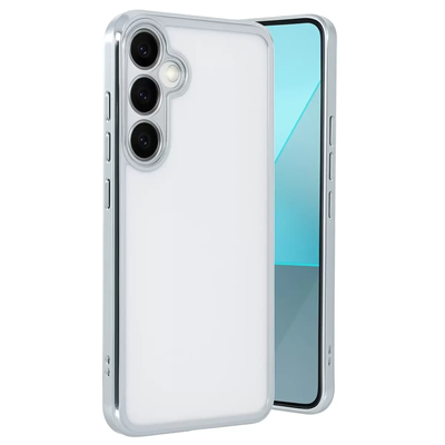 Samsung Galaxy A24 4G Prime Kılıf Lensli Silikon - Gümüş