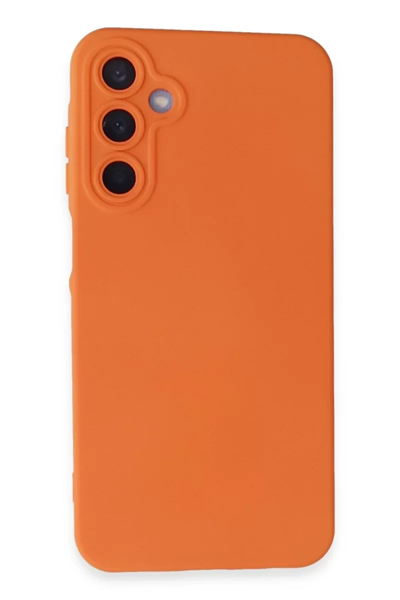 Samsung Galaxy A25 5G Kılıf Nano içi Kadife Silikon - Turuncu