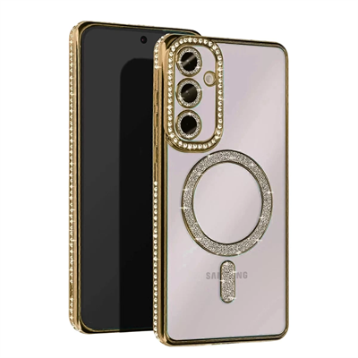 Samsung Galaxy A26 Joke Simli Magneticsafe Kılıf - Gold