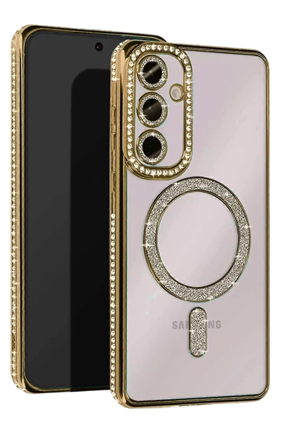 Samsung Galaxy A26 Joke Simli Magneticsafe Kılıf - Gold
