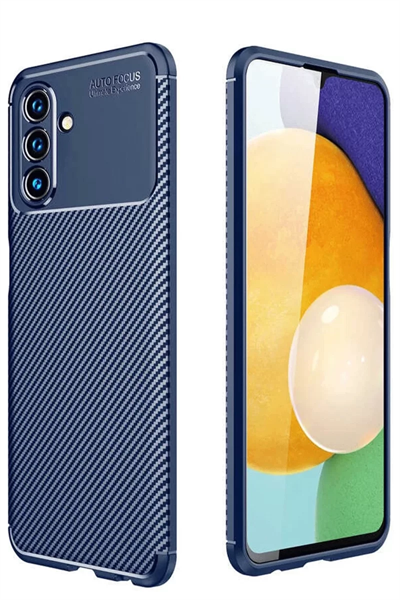 Samsung Galaxy A26 Kılıf Auto Focus Karbon Kapak - Lacivert