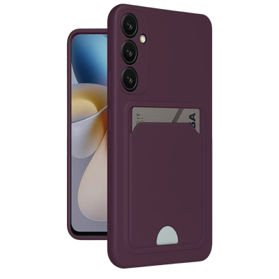 Samsung Galaxy A26 Kılıf Kelvin Kartvizitli Silikon - Derin Mor