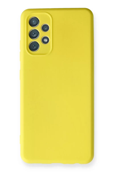 Samsung Galaxy A32 Kılıf Nano içi Kadife Silikon - Sarı