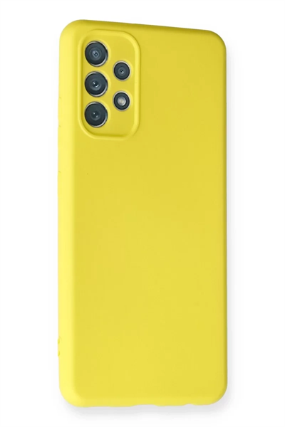 Samsung Galaxy A32 Kılıf Nano içi Kadife Silikon - Sarı