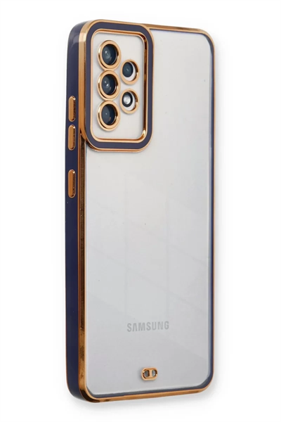 Samsung Galaxy A33 5G Kılıf Liva Lens Silikon - Mavi
