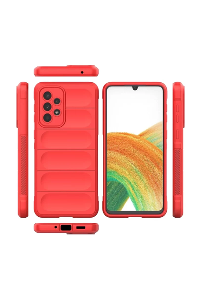 Samsung Galaxy A33 5G Kılıf Optimum Silikon - Kırmızı