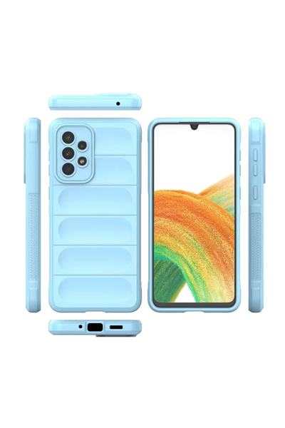 Samsung Galaxy A33 5G Kılıf Optimum Silikon - Sky Blue