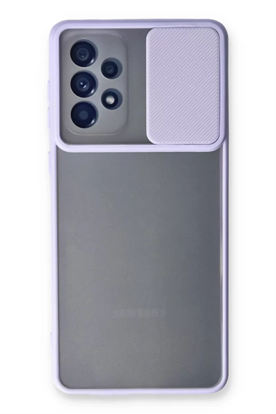 Samsung Galaxy A33 5G Kılıf Palm Buzlu Kamera Sürgülü Silikon - Lila