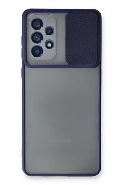 Samsung Galaxy A33 5G Kılıf Palm Buzlu Kamera Sürgülü Silikon - Lacivert