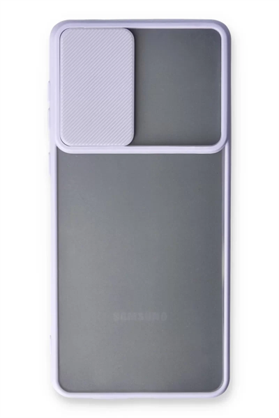 Samsung Galaxy A33 5G Kılıf Palm Buzlu Kamera Sürgülü Silikon - Lila