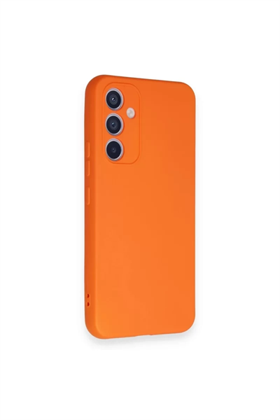 Samsung Galaxy A34 5G Kılıf Nano içi Kadife Silikon - Turuncu