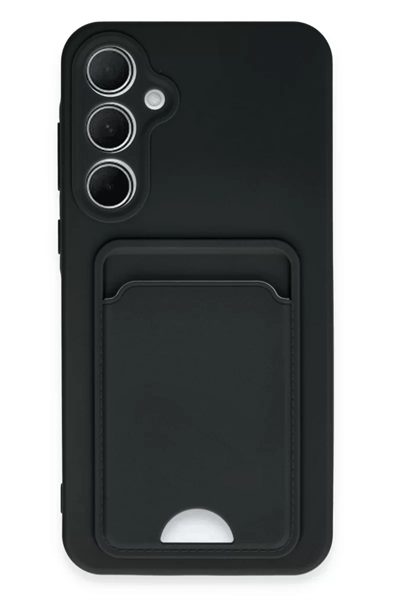 Samsung Galaxy A35 5G Kılıf Kelvin Kartvizitli Silikon - Siyah
